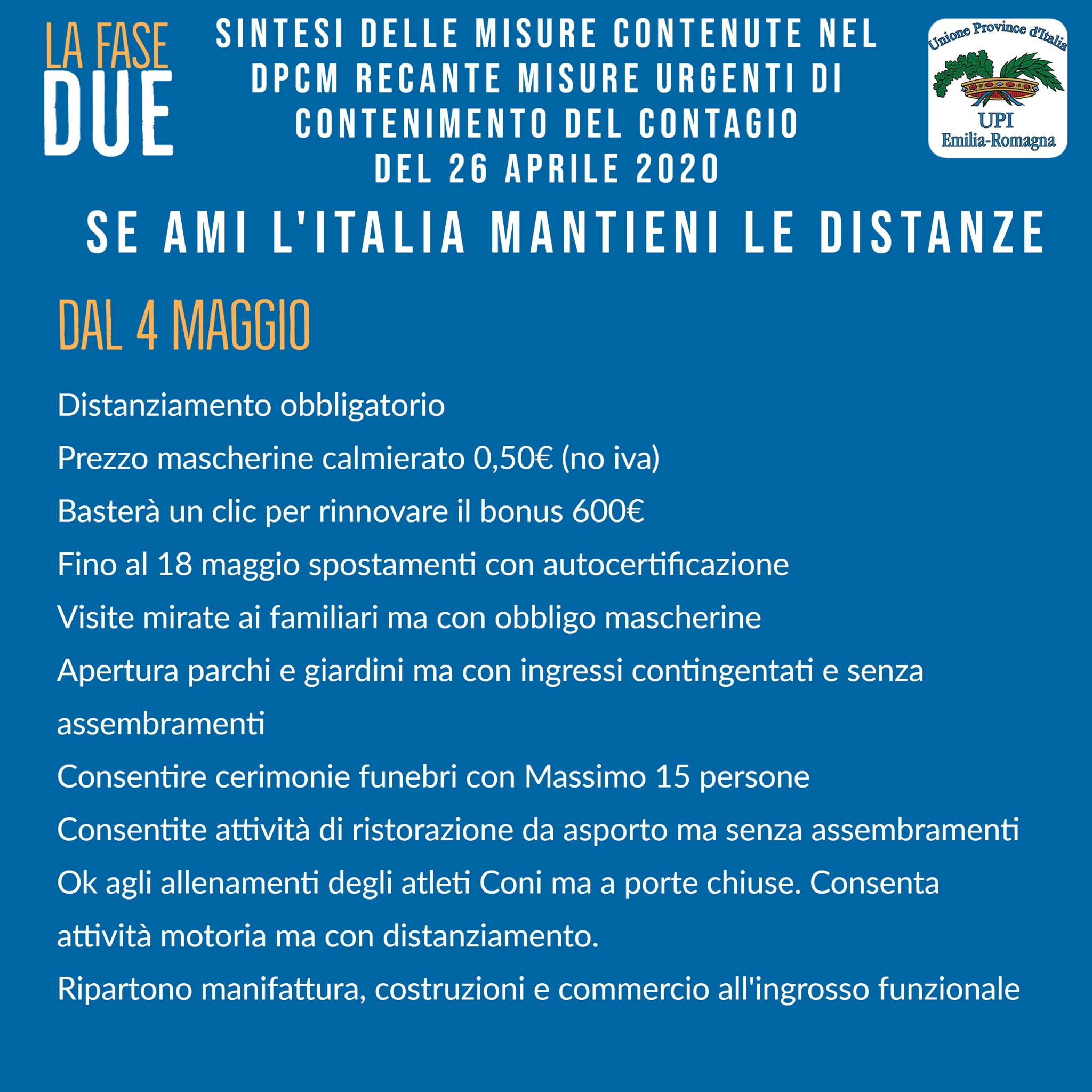 INFOGRAFICGE DPCM 26 APRILE 2020